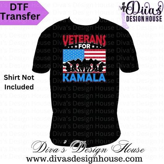 Veterans for Kamala Press DTF Transfer