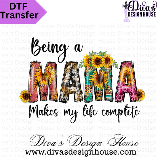 Being a Mama Ready to Press DTF Transfers