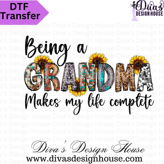 Being a Grandma Ready to Press DTF Transfers