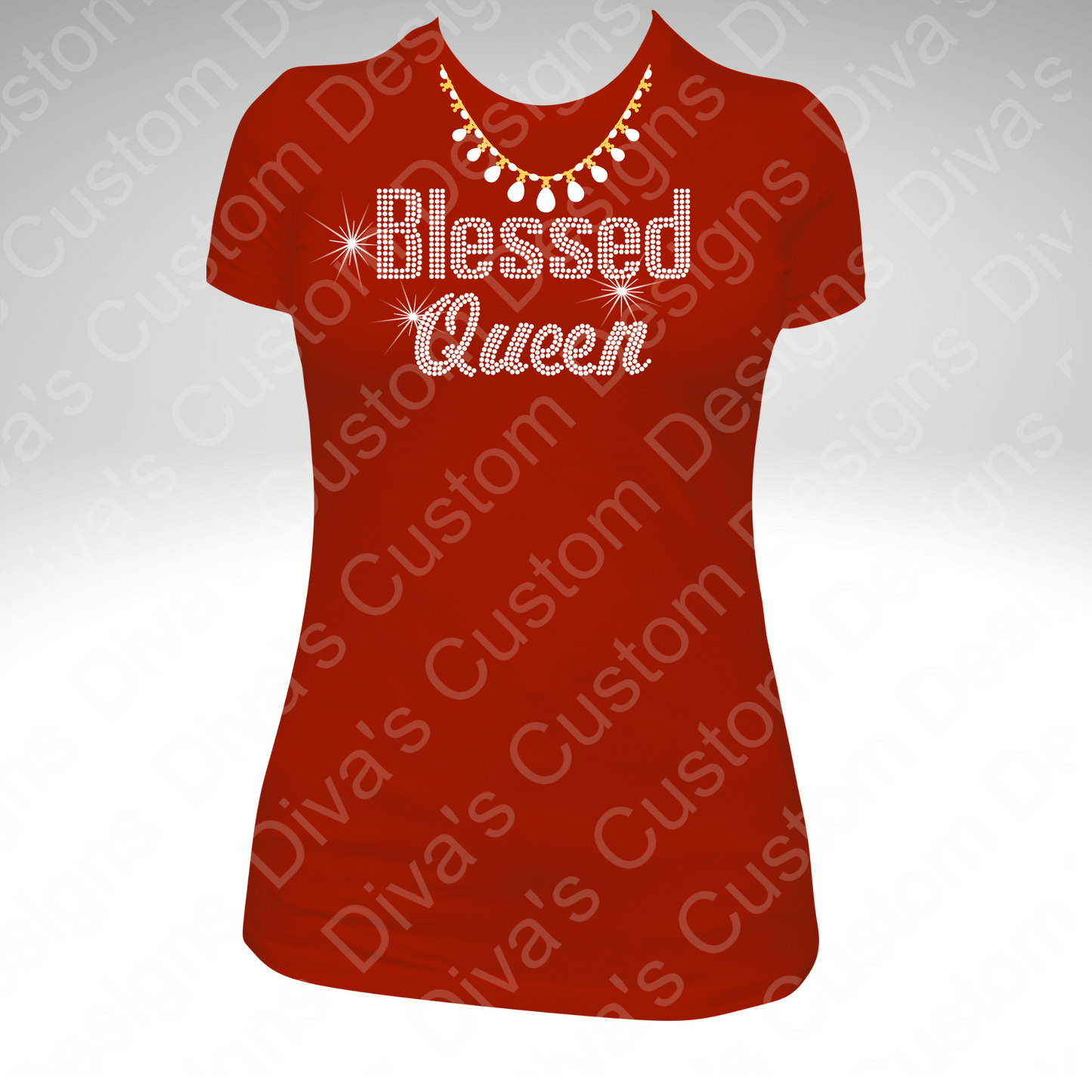 Blessed Queen Pre-Cut Rhinestone Template