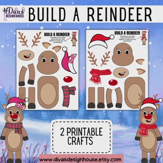 Build a Reindeer | PDF | Christmas Worksheets |Printable Christmas Games |Classroom Christmas Resources| Digital Download| Teacher Printable