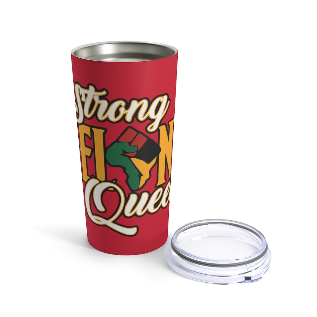 Strong Melanin Queen Tumbler 20oz (Red)