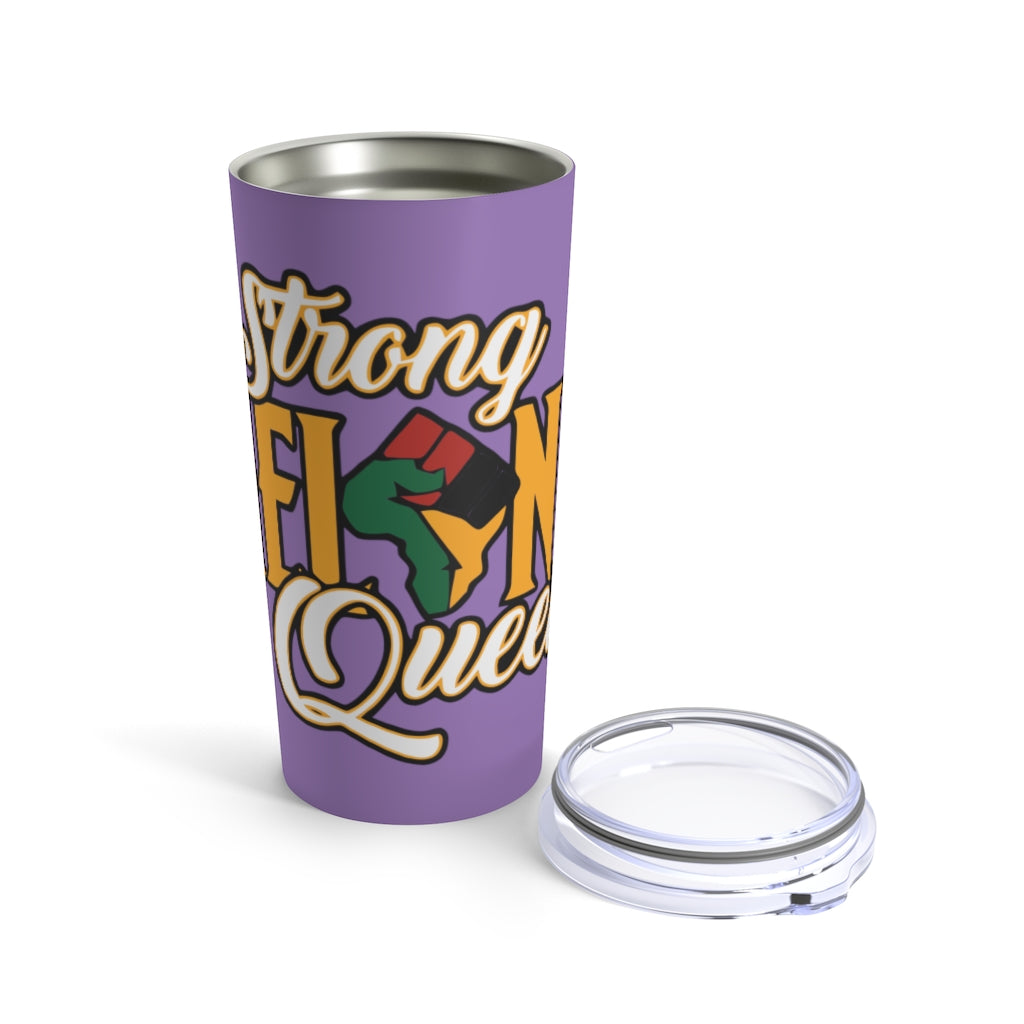 Strong Melanin Queen Tumbler 20oz (Purple)