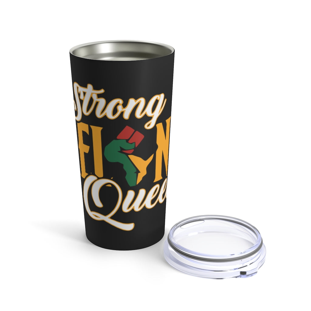 Strong Melanin Queen Tumbler 20oz (Black)