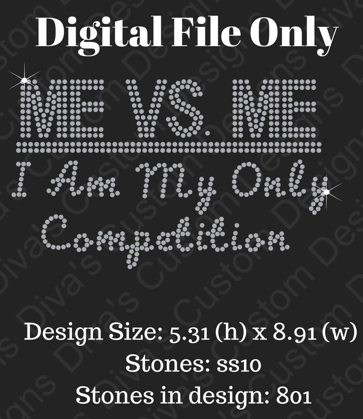 Me vs Me: Digital Rhinestone Download SVG PGN Cricut & Silhouette svg file