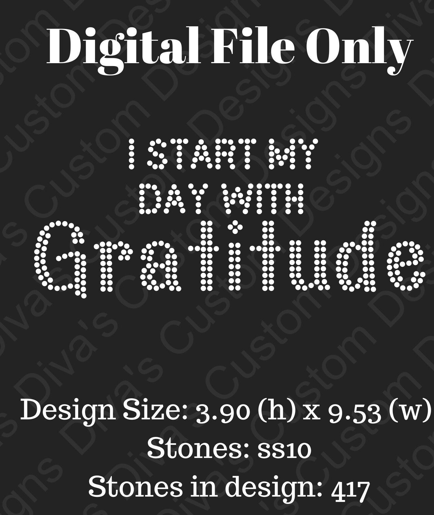 Start My Day Digital Rhinestone Download SVG, PGN, Cricut & Silhouette Svg file, SS10 Rhinestone Files, Motivational SVG and Png Designs