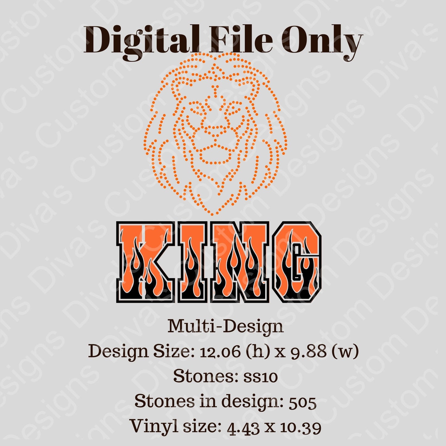 Lion King Multi-Design Rhinestones and Vinyl Men Rhinestone Shirt SVG SS10 Stones Digital Download Vinyl and Rhinetone SVG Cricut Silhouette