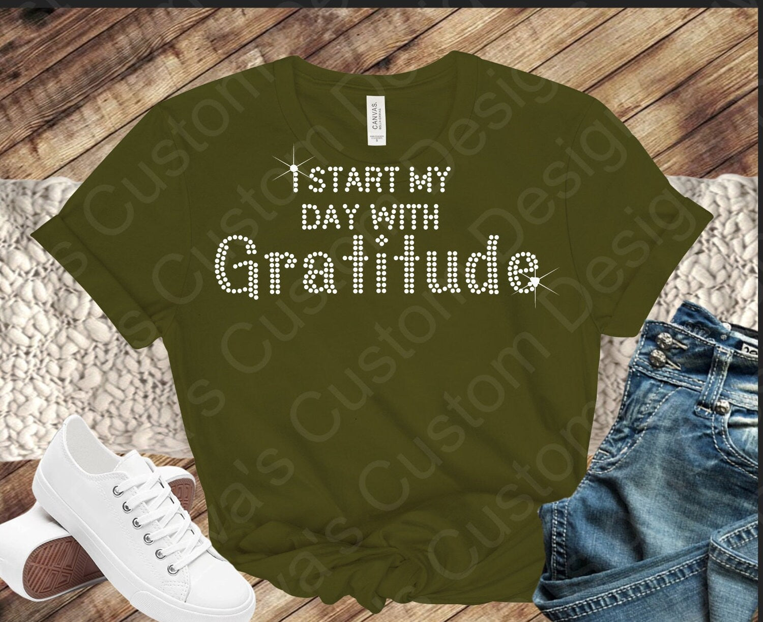 Start My Day Digital Rhinestone Download SVG, PGN, Cricut & Silhouette Svg file, SS10 Rhinestone Files, Motivational SVG and Png Designs