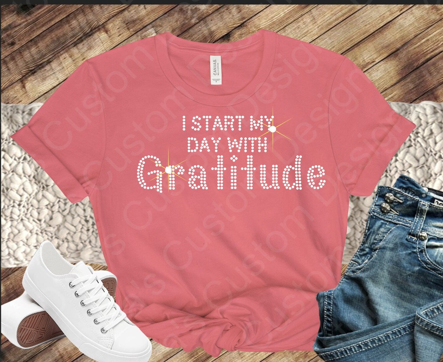 Start My Day Digital Rhinestone Download SVG, PGN, Cricut & Silhouette Svg file, SS10 Rhinestone Files, Motivational SVG and Png Designs