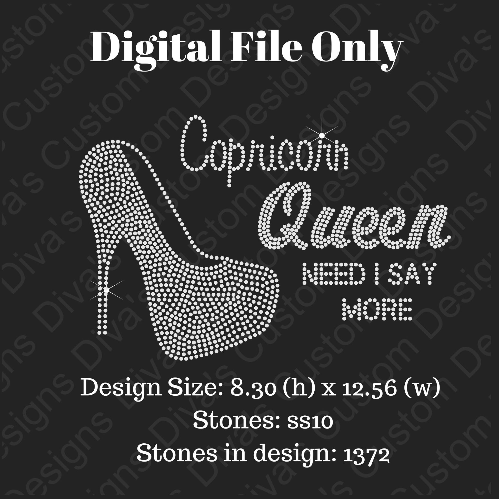 Capricorn Queen Rhinestone Digital Rhinestone Download Rhinestone Birthday File Zodiac Rhinestone File SVG PNG Cricut & Silhouette svg file