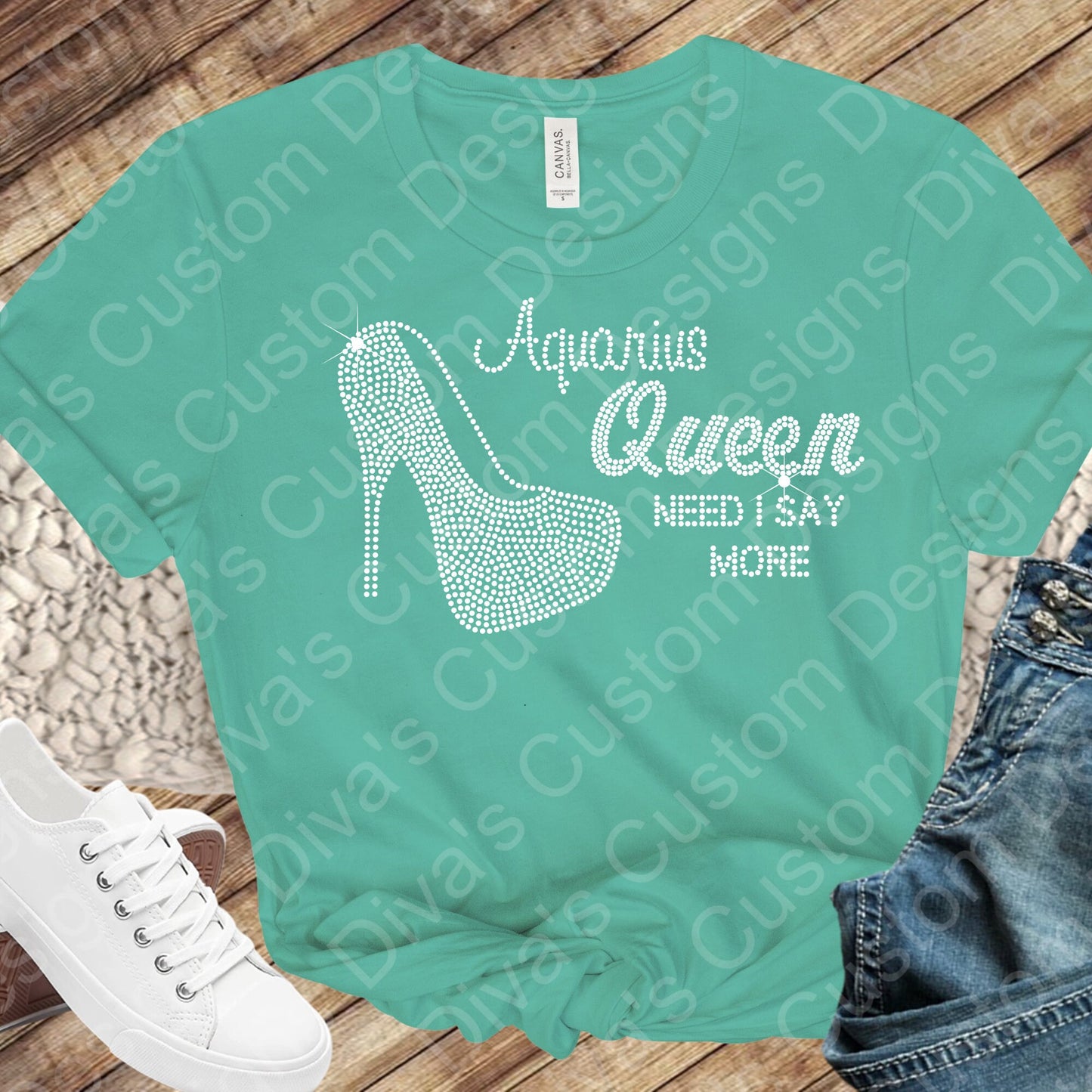 Aquarius Queen Rhinestone Digital Rhinestone Download Rhinestone Birthday File Zodiac Rhinestone File SVG PNG Cricut & Silhouette svg file