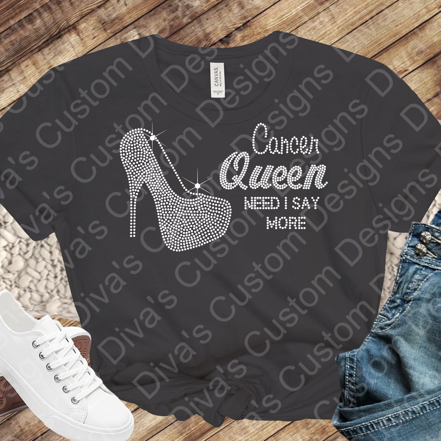 Cancer Queen Rhinestone Digital Rhinestone Download Rhinestone Birthday File Zodiac Rhinestone File SVG PNG Cricut & Silhouette svg file