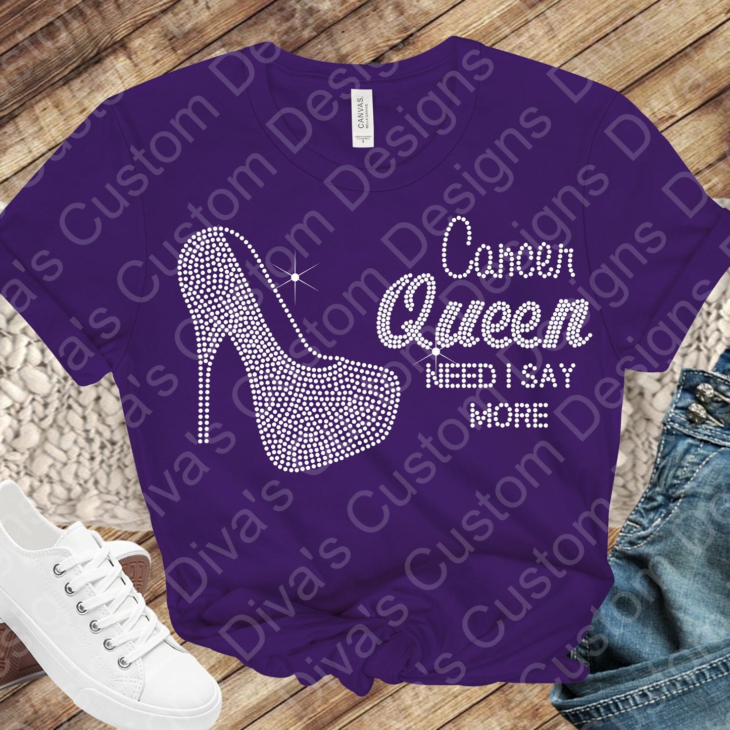 Cancer Queen Rhinestone Digital Rhinestone Download Rhinestone Birthday File Zodiac Rhinestone File SVG PNG Cricut & Silhouette svg file