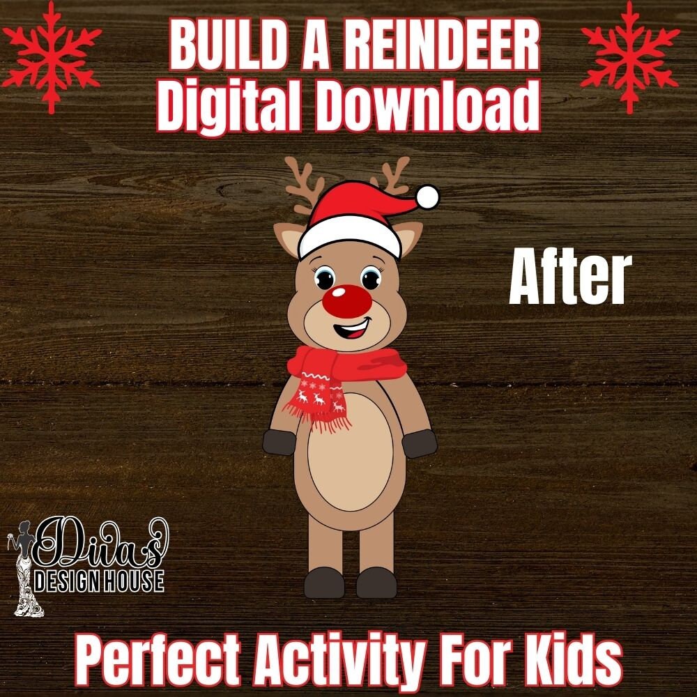 Build a Reindeer | PDF | Christmas Worksheets |Printable Christmas Games |Classroom Christmas Resources| Digital Download| Teacher Printable