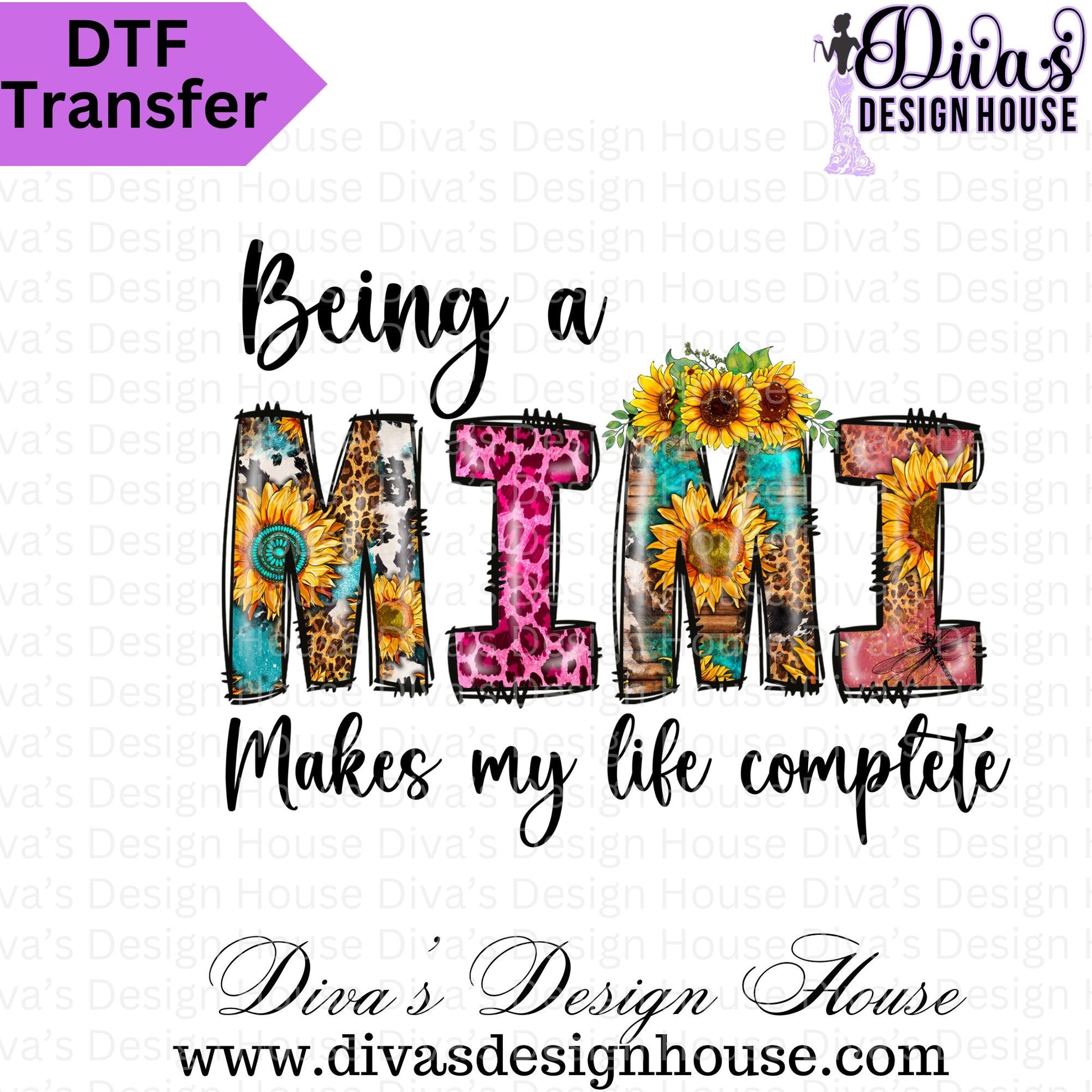 MiMi DTF Transfer| Mothers Day Tshirt Design| Ready to Press| DTF Prints| Image Transfers| No Vinyl Designs| MiMi Transfers| Direct to Film