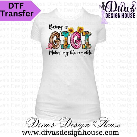 GiGi DTF Transfer| Mothers Day Tshirt Design| Ready to Press| DTF Prints| Image Transfers| No Vinyl Designs| MiMi Transfers| Direct to Film